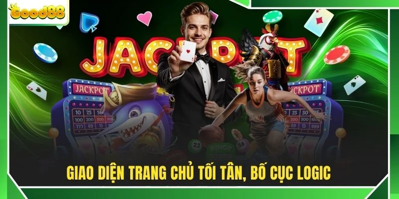 Giao diện trang chủ tối tân, bố cục logic